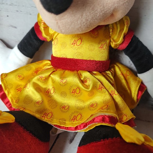 Minnie Mouse Disney World Disneyland 40th Anniversary Plush Special Edition 13” - Picture 3 of 7